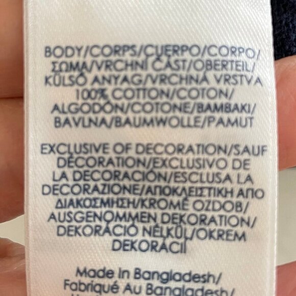 Chaps Sporty Preppy V Neck Knit 100% Cotton Sweater Vest Newport Blue Sz S NWT - Picture 9 of 15